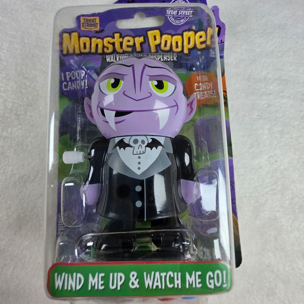 Treat‎ Street Monster Pooper Vampire Wind Up Walking Candy Dispenser New